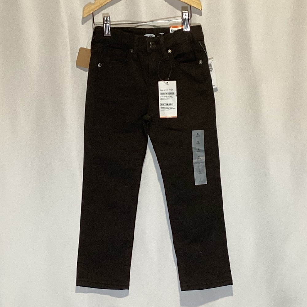 1753. Old Navy Boys Black /Charcoal Jeans Size 5 NWT